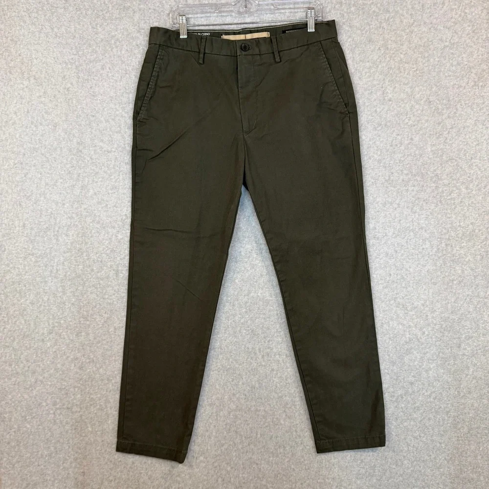 Banana Republic Pants Mens 32 Lived-In Chino Olive Green Slim Fit EUC