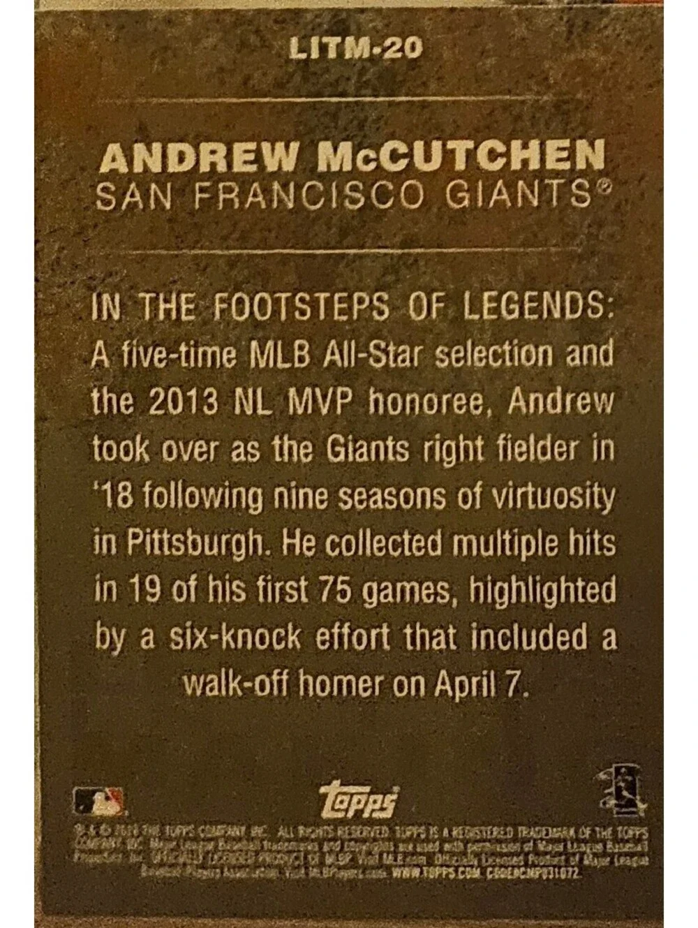 Topps 2018 update