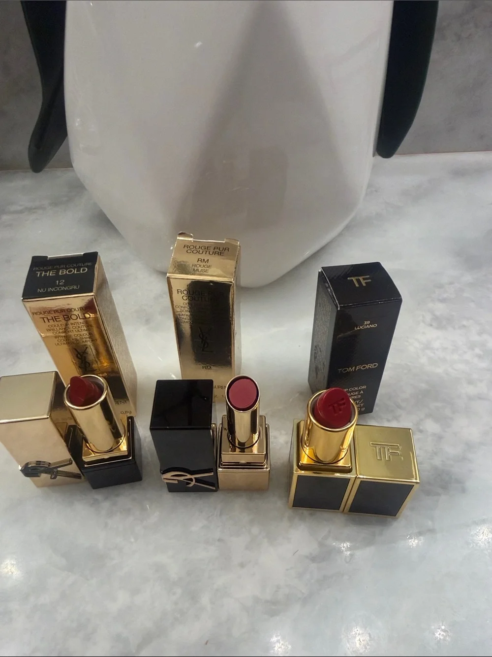 Yves Saint Laurent & Tom Ford Red and Pink Lipstick Set Bundle