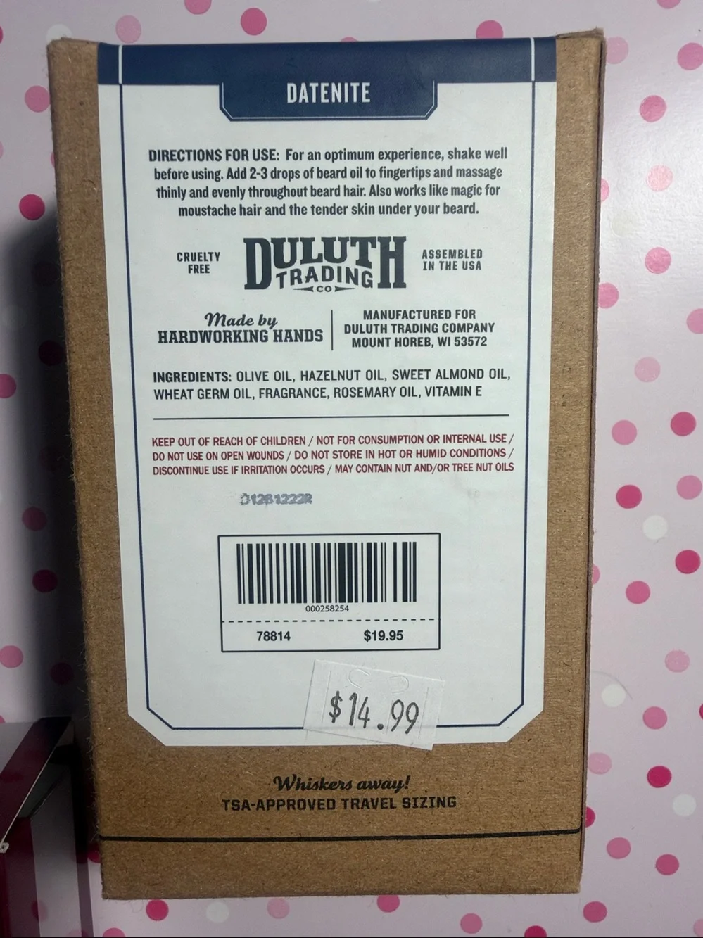 Duluth Trading Co men grooming