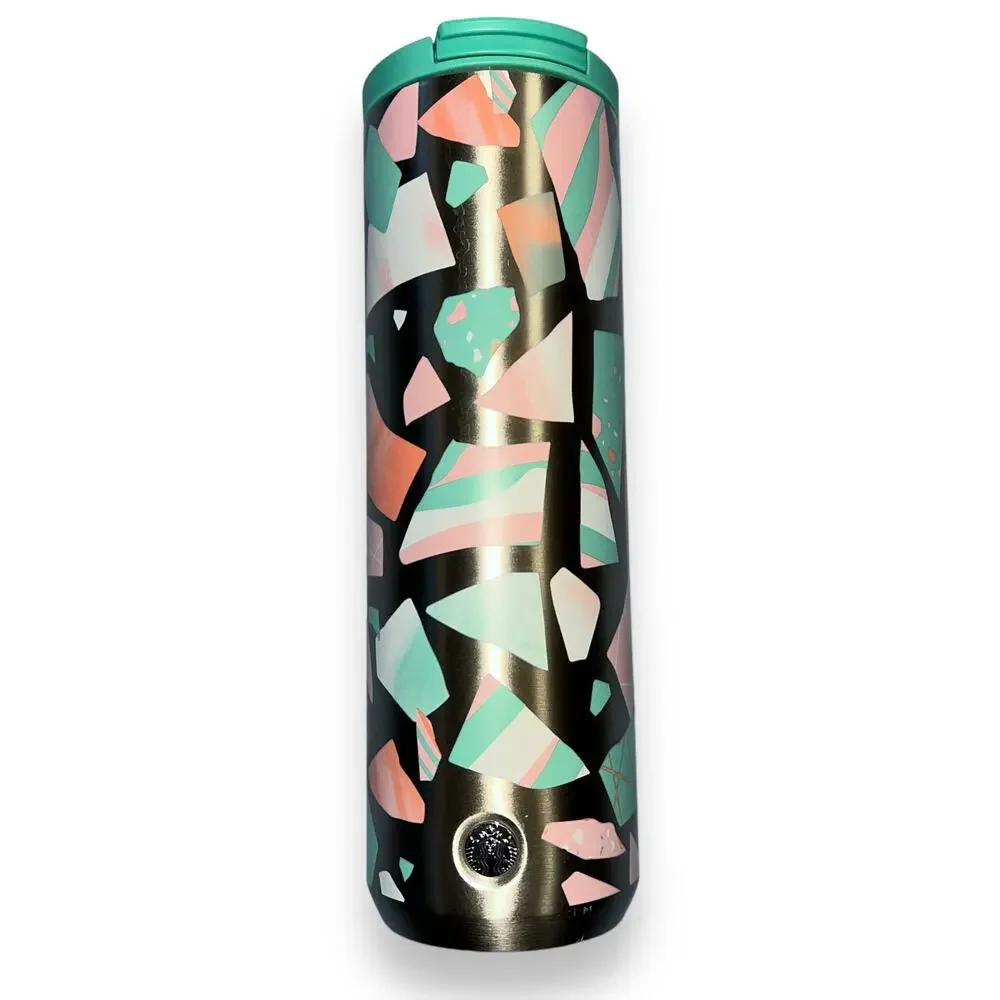 Starbucks Mosaics Travel Mug Stainless Steel Tumbler Coffee Tea Water 16oz