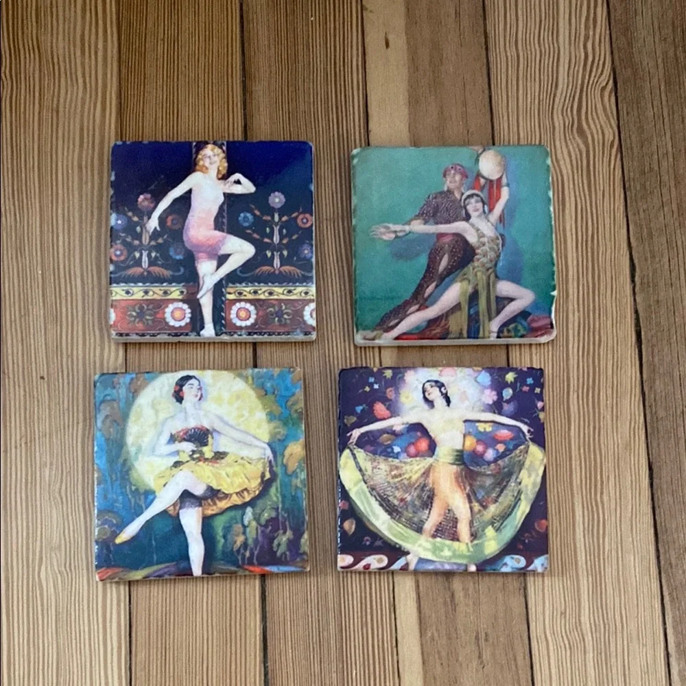 Vintage Dance Art‎ Coasters Set