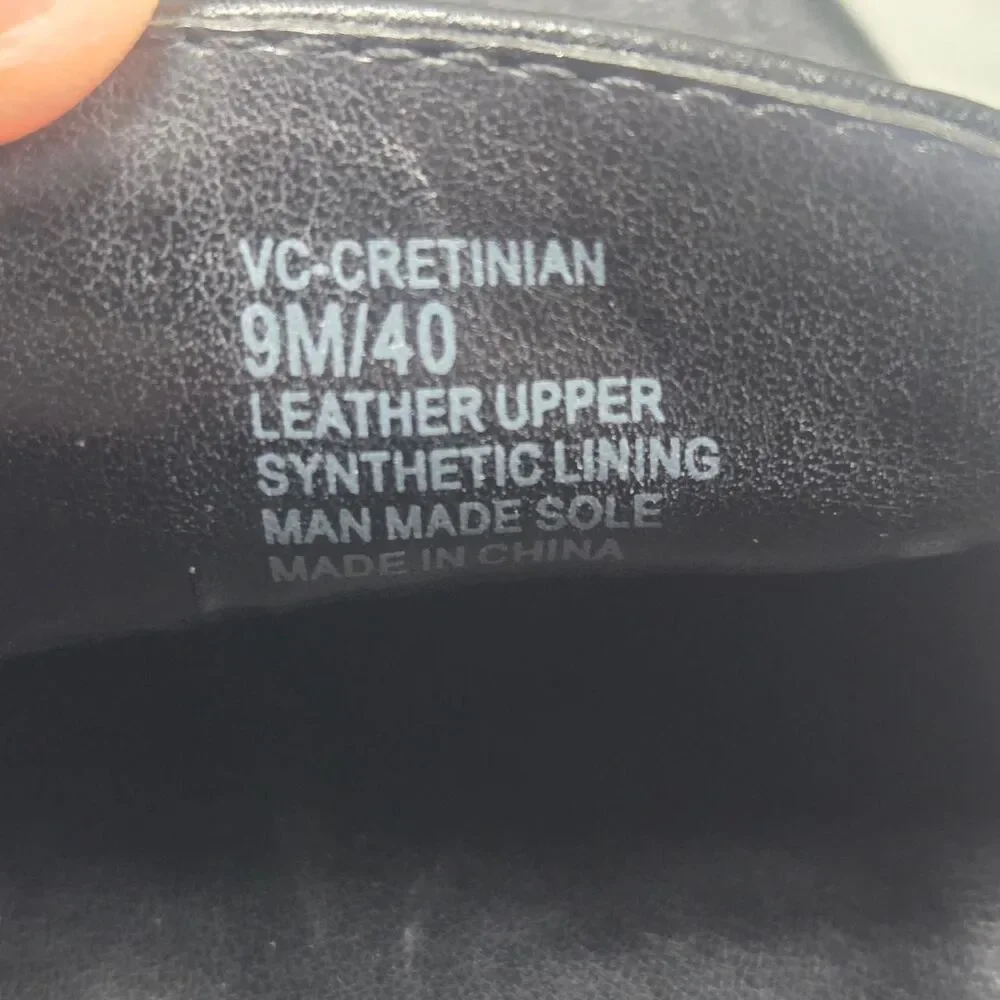 Vince Camuto black leather