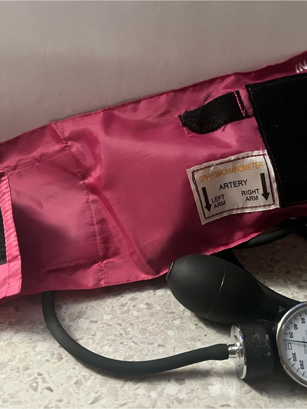 Pink Women's Blood Pressure Cuff Wrist/Arm Bag