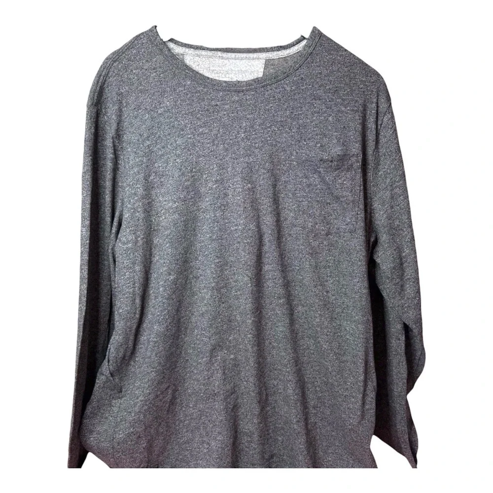 Banana Republic Men's XL Light Weight Gray Long Sleeve Pocket Tee Quick Dry