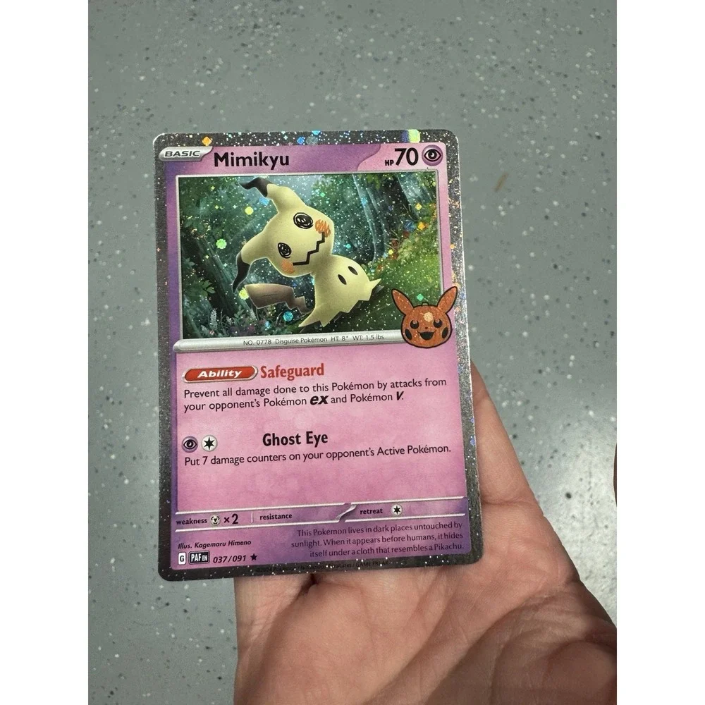 Mimikyu 037/091 FART SWIRL 🌀Trick or Trade‎ BOOster Pokemon TCG Holo Rare LP