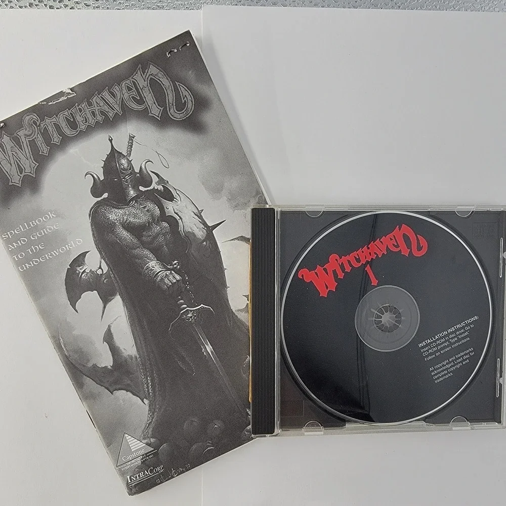 Witchaven Computer Game (PC, 1995) Disc + Case +‎ Spell Book Vtg 90s.