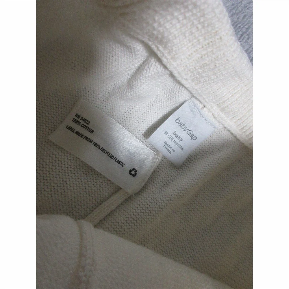 babyGap Baby Girls Jogger Pants Ivory Cream Pockets Size 18-24 Months