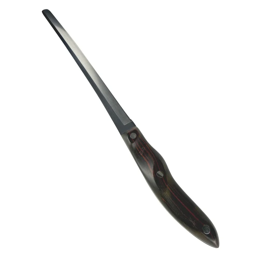 Vintage CUTCO 1024 Serrated Slicer Bread Knife Brown Swirl Handle USA