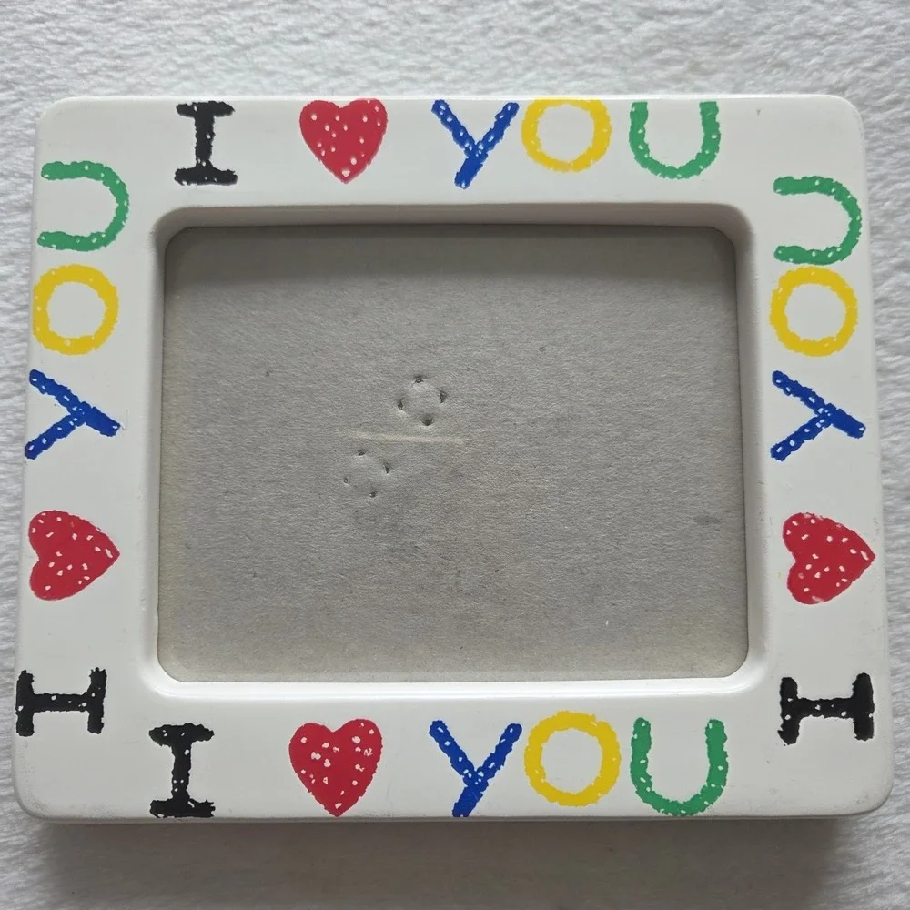 Vintage I Love You Frame 3.5x5 Colorful‎ Kids Memories Writing