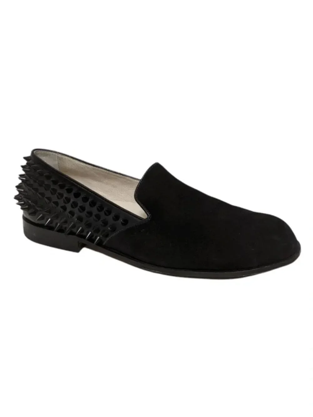 OTABO Men's Suede Leather Studded Loafers 10