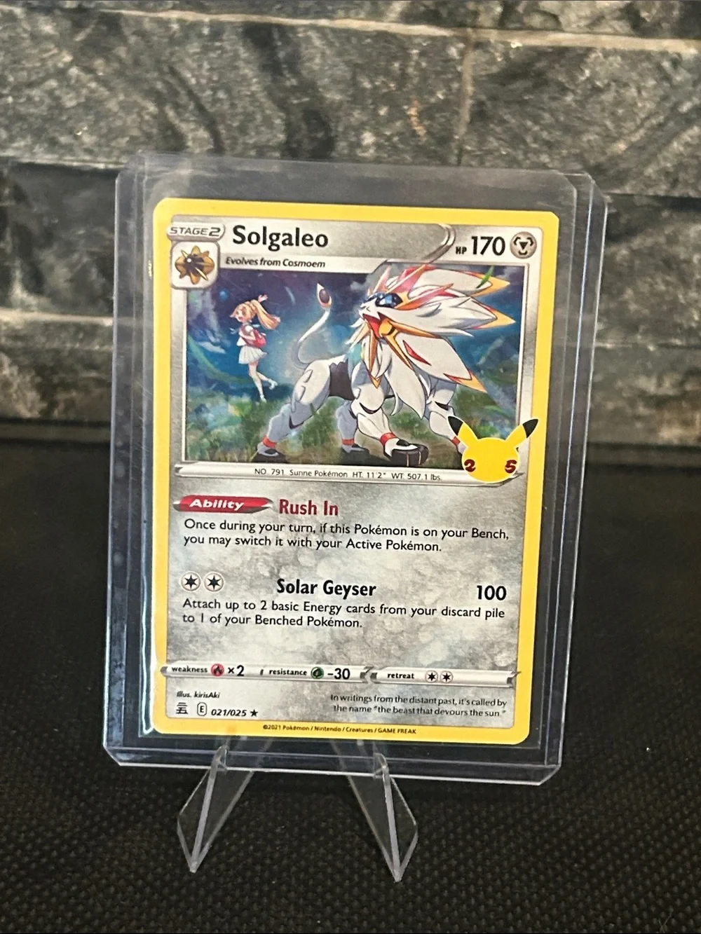 Pokemon Solgaleo Holo Stamped 021/025 from‎ 25th Anniversary Celebrations set