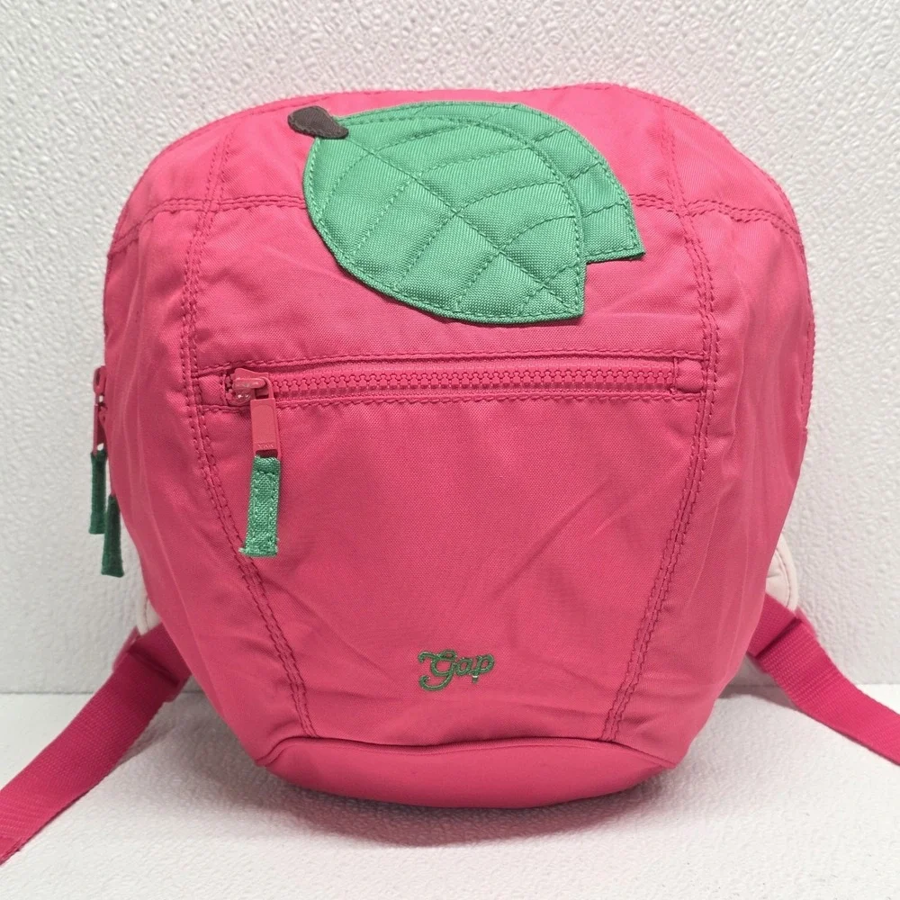 Baby Gap Pink Green Apple Backpack Bag