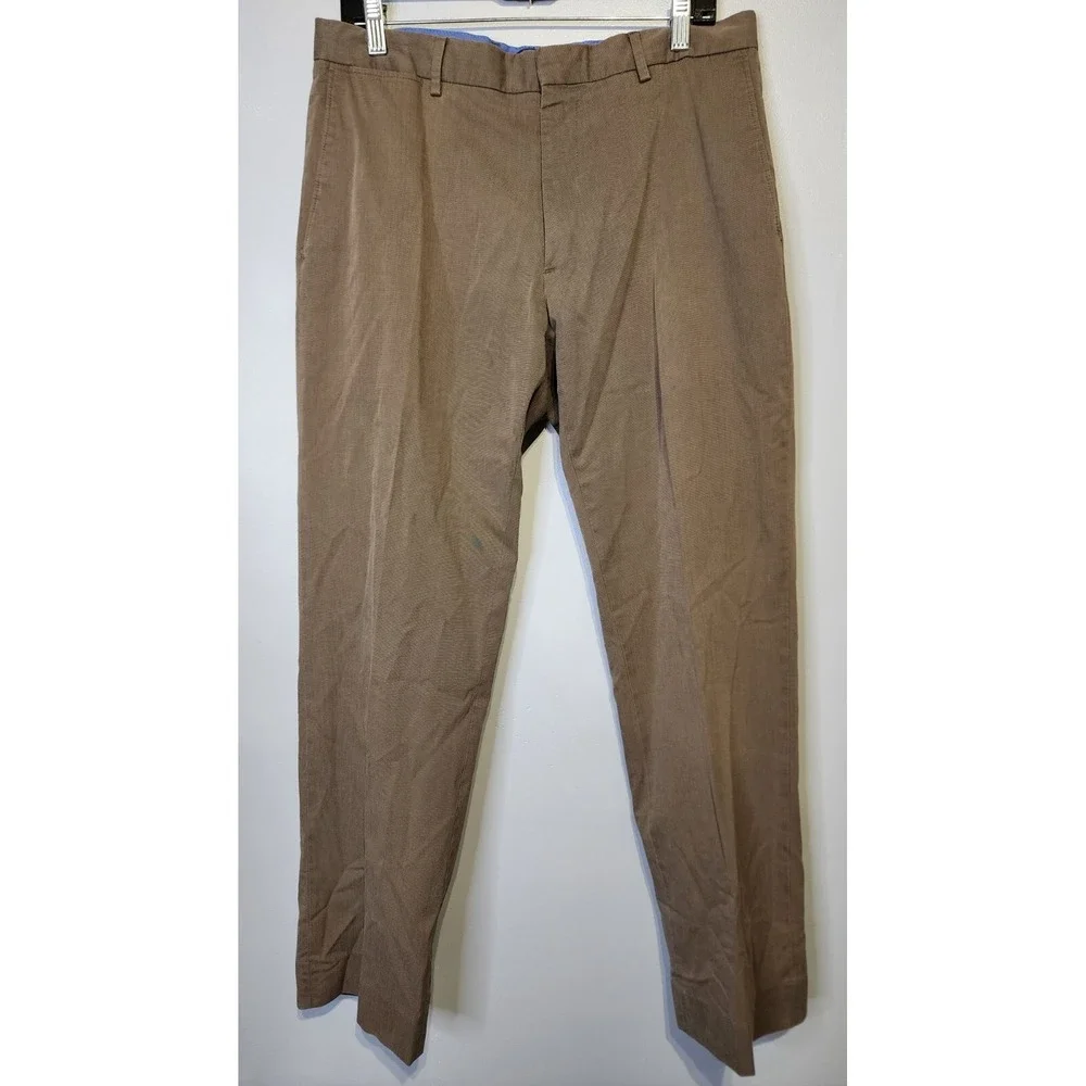 Banana Republic Classic‎ Fit Pleated Men Size 33X31 Khaki Brown Pants Tag 33x32