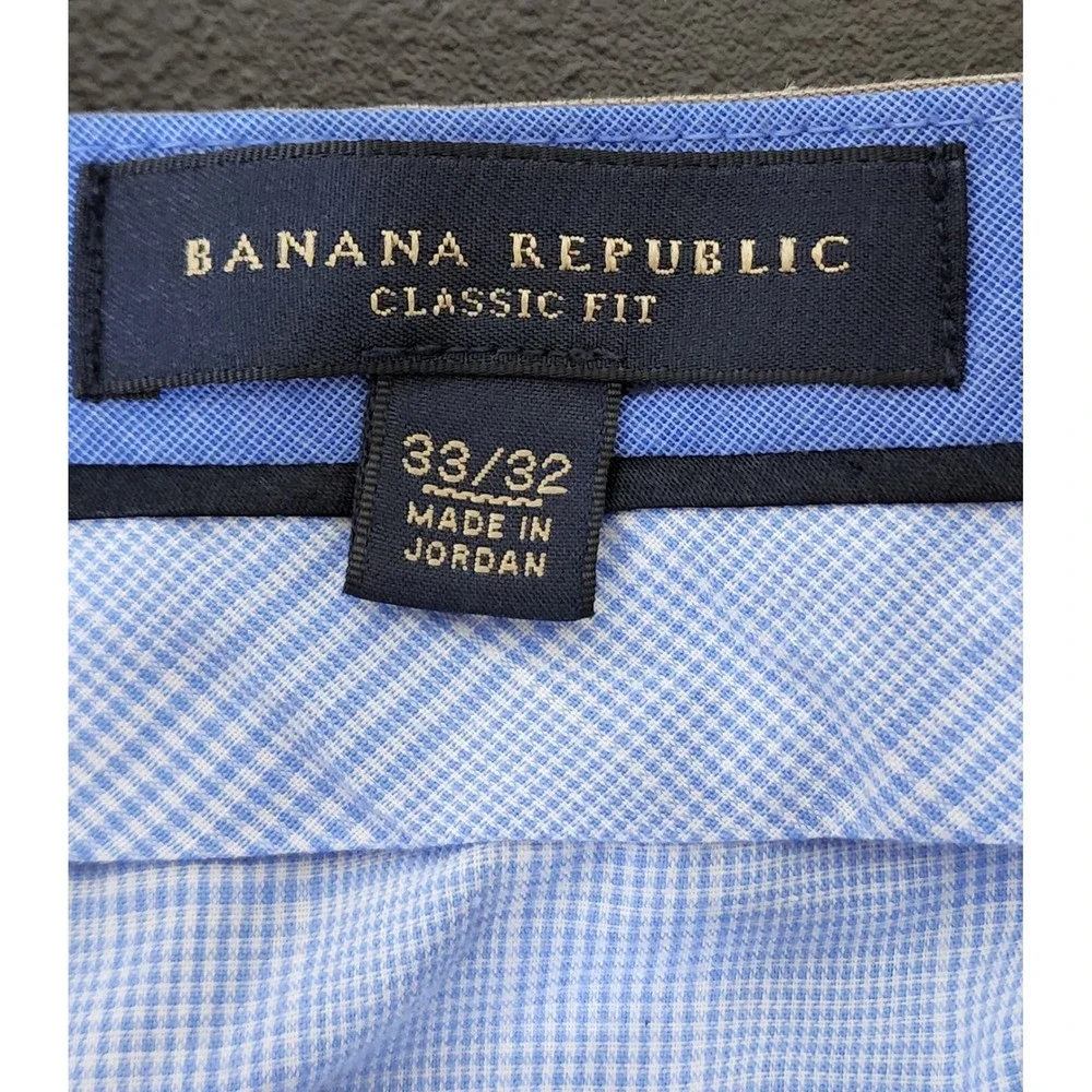 Banana Republic Classic‎ Fit Pleated Men Size 33X31 Khaki Brown Pants Tag 33x32
