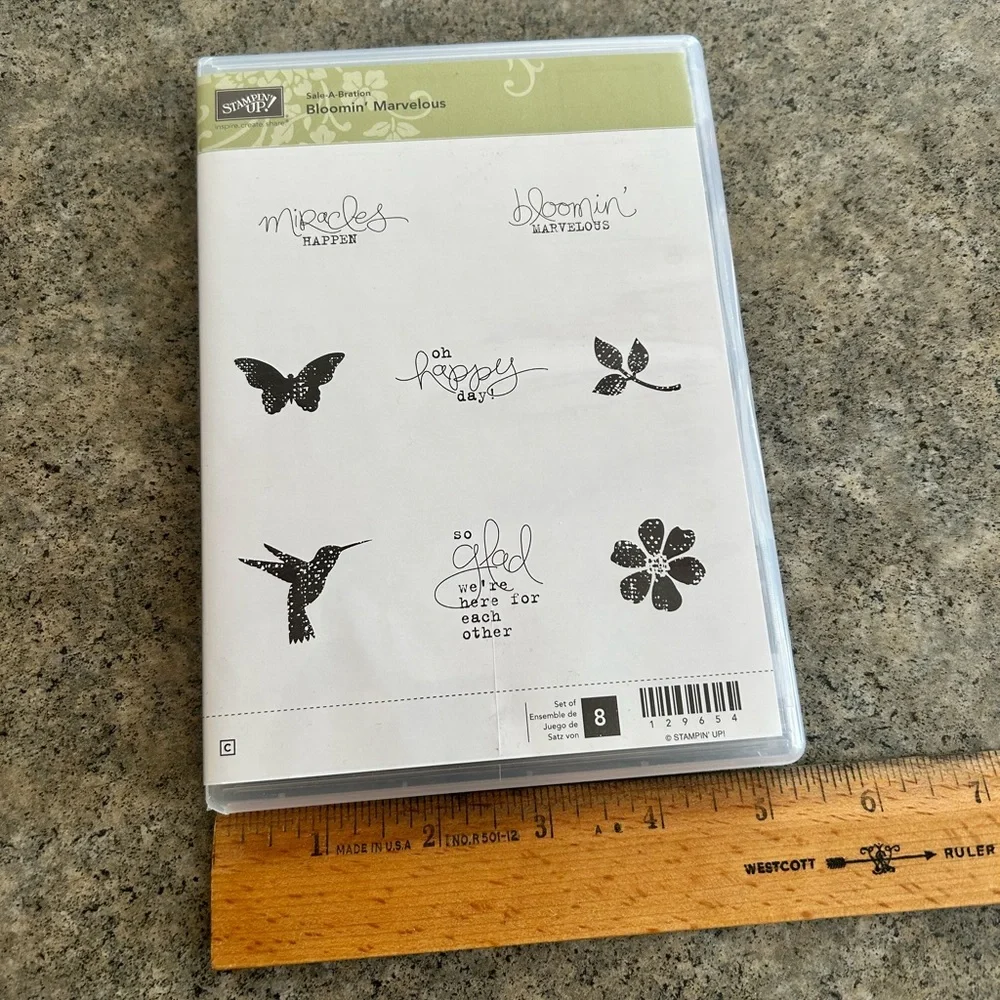 🌼 Rare Retired [Stampin’ Up] Sale-a-bration Bloomin’ Marvelous Stamp Set, EUC