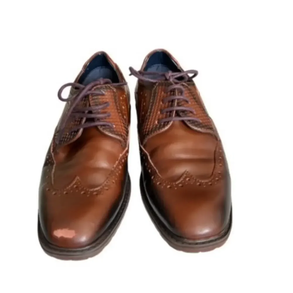 BUNDLE 3 FOR $18 Stacy Adams‎ Boys Rooney Wingtip Oxford Shoes Size 13 M Brown