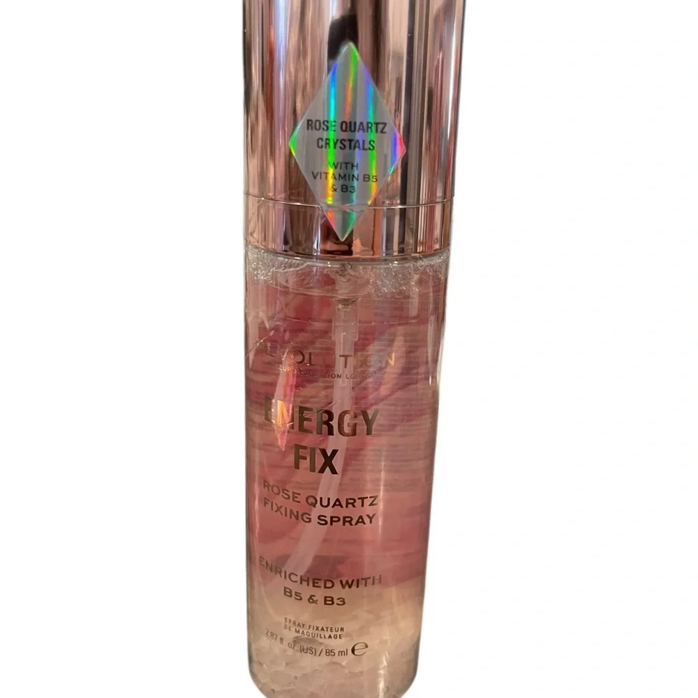 Revolution Energy Fix Rose Quartz Crystals Fixing Spray 2.87 fl oz Vitamin B5 B3