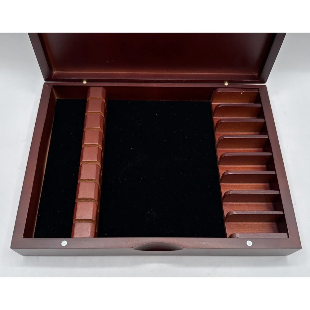 Wusthof Wooden Box Case Storage Organizer for Knives or Utensils Cherry‎ Finish