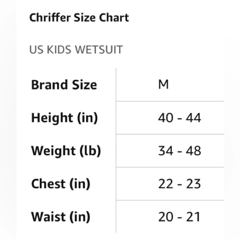 N/A kids wetsuit