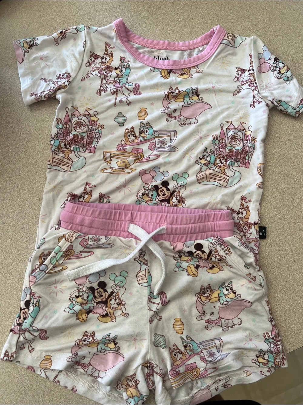Blush Lotus Pastel Park Short Set