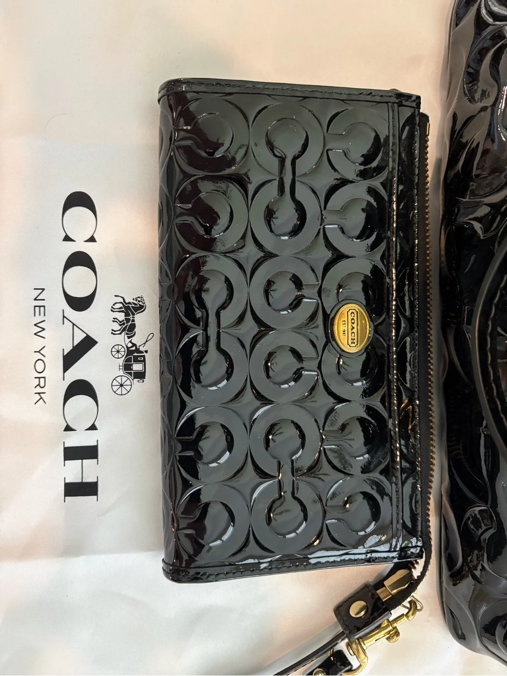 Coach shiny patent