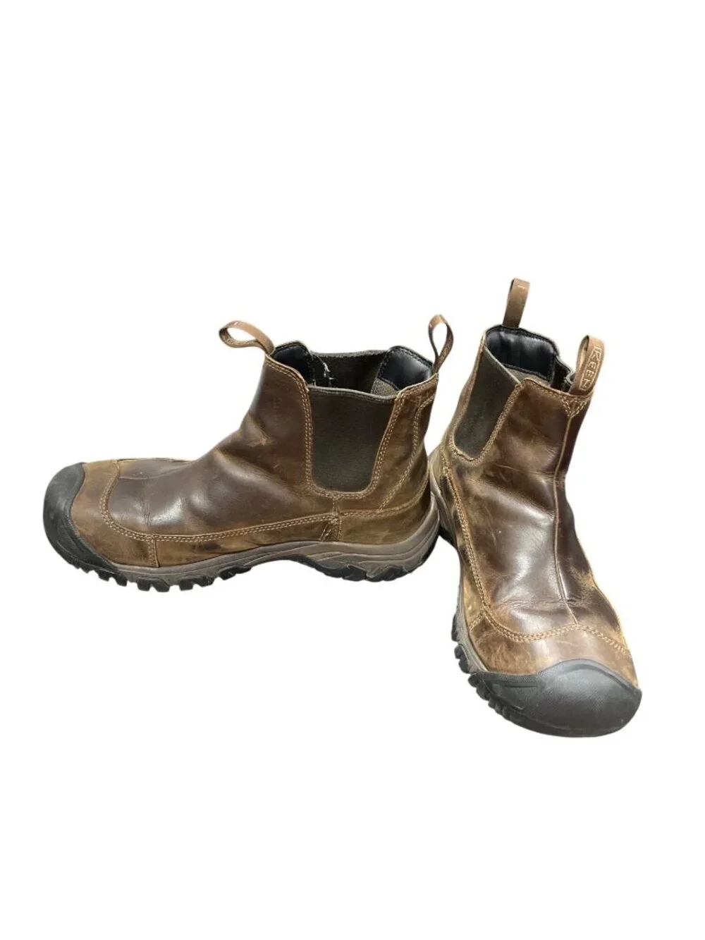 keen warm mens brown leather waterproof thermal ankle boos sz 8.5 SKU 10-794