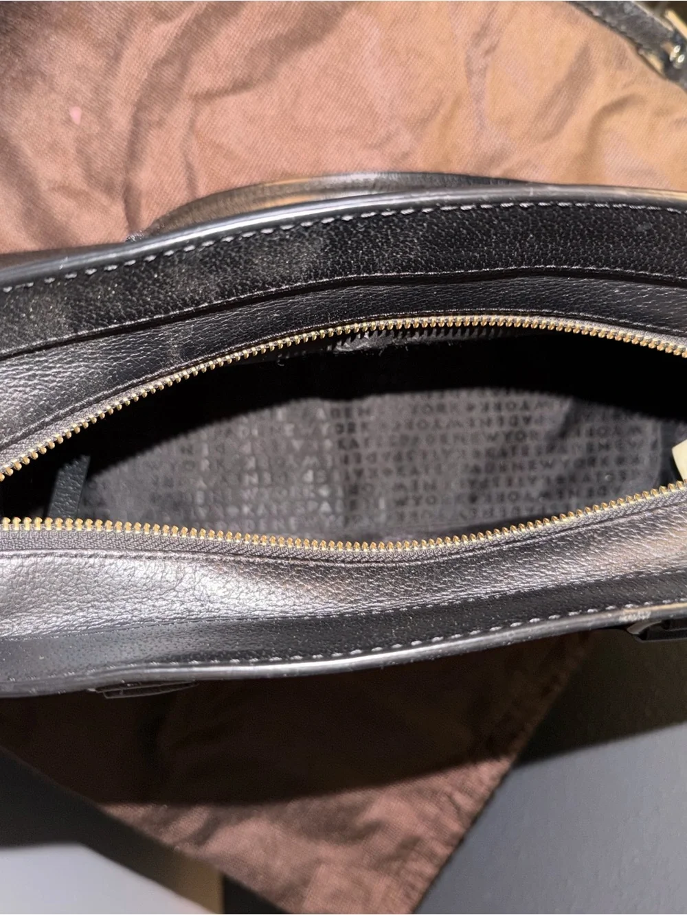 kate spade structured pebbled