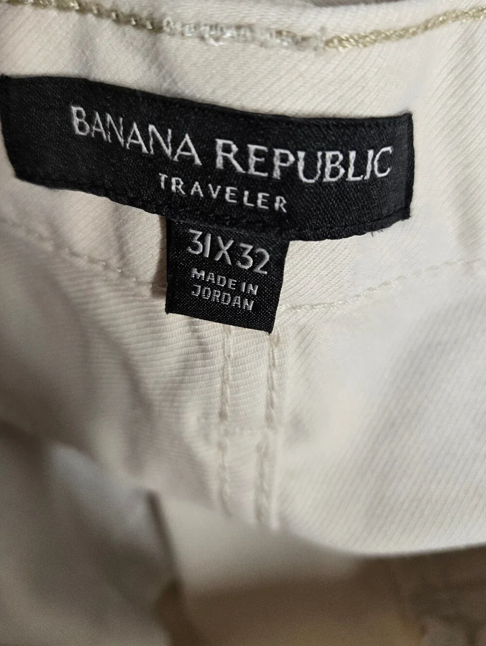 Banana Republic Traveler 31x32 Jeans Pants Slim Fit Cream