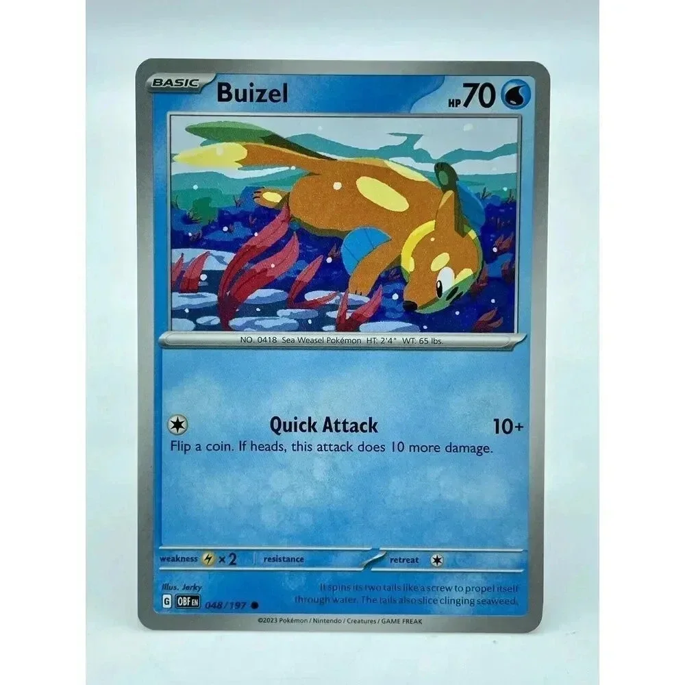 Buizel 048/197 Common S&V: Obsidian Flames Non-Holo Pokémon TCG Mint‎ Unplayed