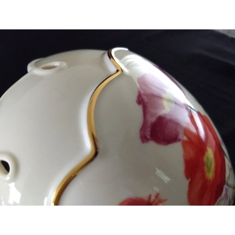 Lenox Poppies on Pink Vase Collection Hand Painted‎ 24K Gold Trim BRAND NEW