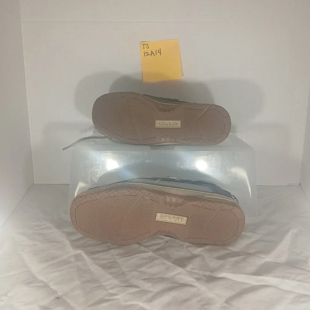 Sperry Billfish Boys Boat Shoes Navy Blue‎ Leather Lace Up Size 2.5 M