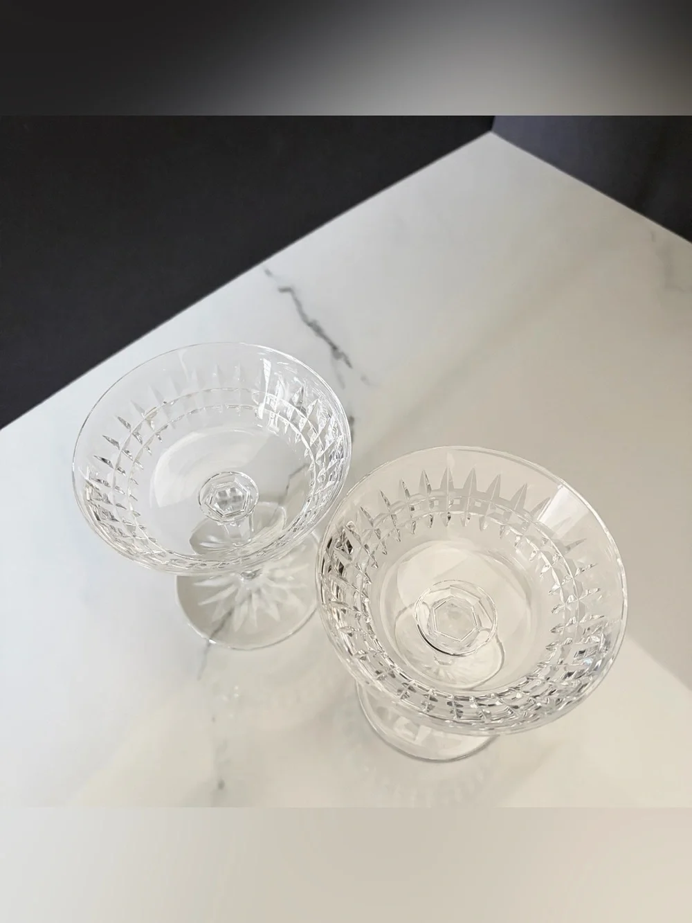 SET of 2 Glenmore Champagne Coupes by Waterford Crystal