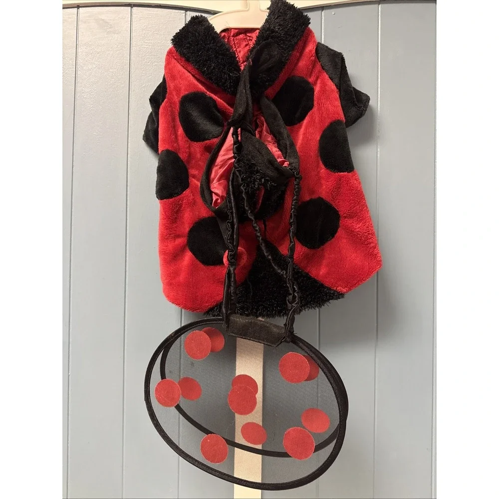 Target Collection Ladybug Black Red Costume Dog‎ Size L Large EUC