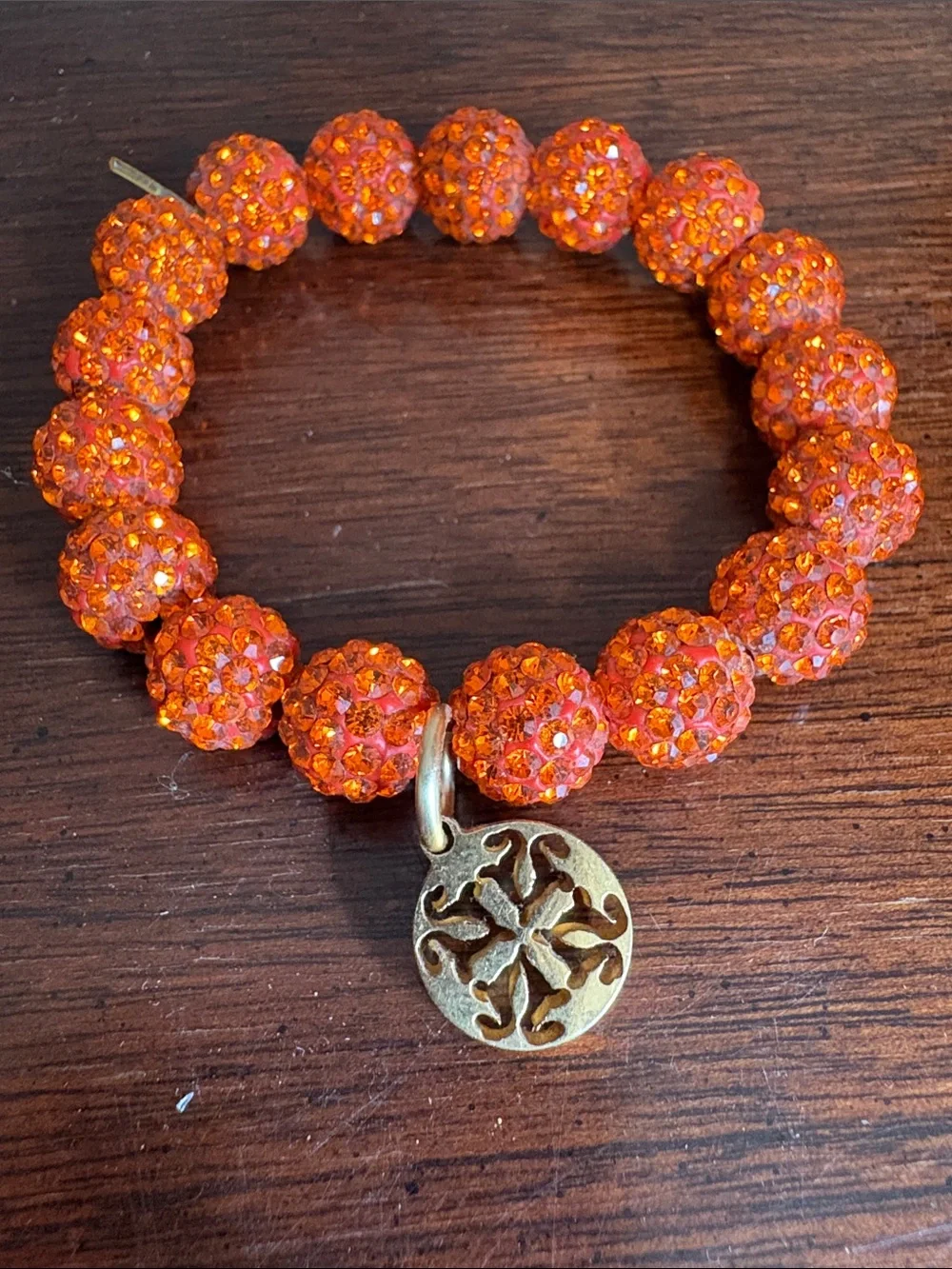 Rustic Cuff vibrant orange