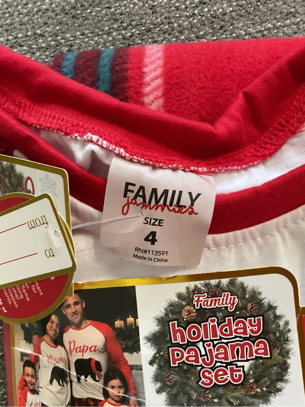 Family jammies brand red