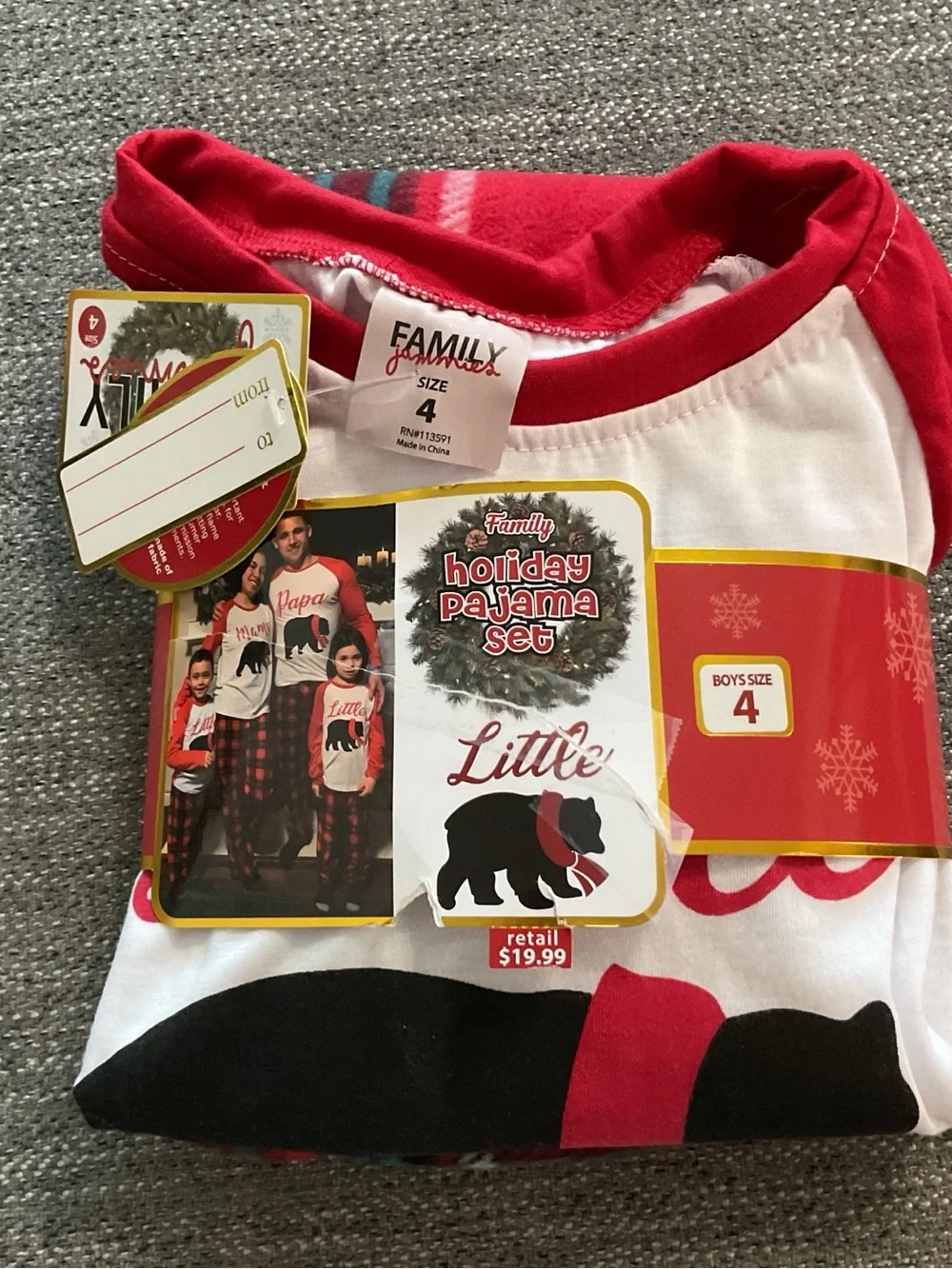 Family jammies brand red