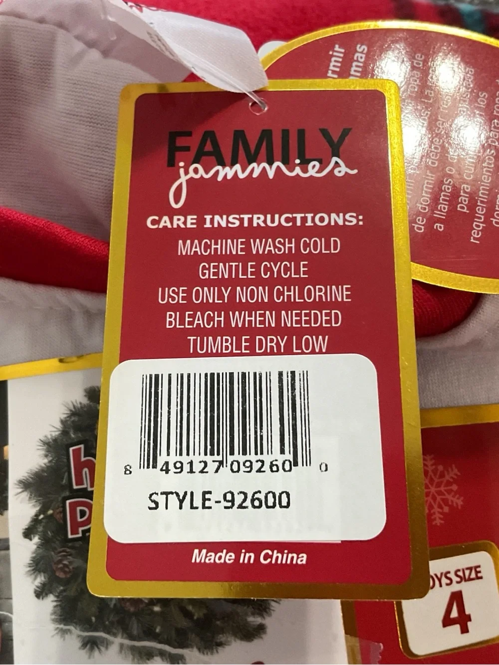 Family jammies brand red