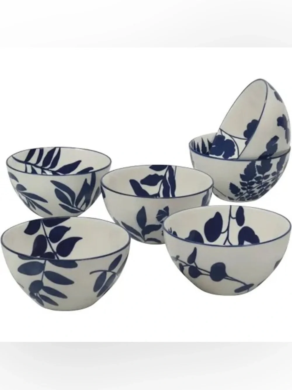 Classic New in Box Certified international Blue Arbor Bowl Set, 6-pack
