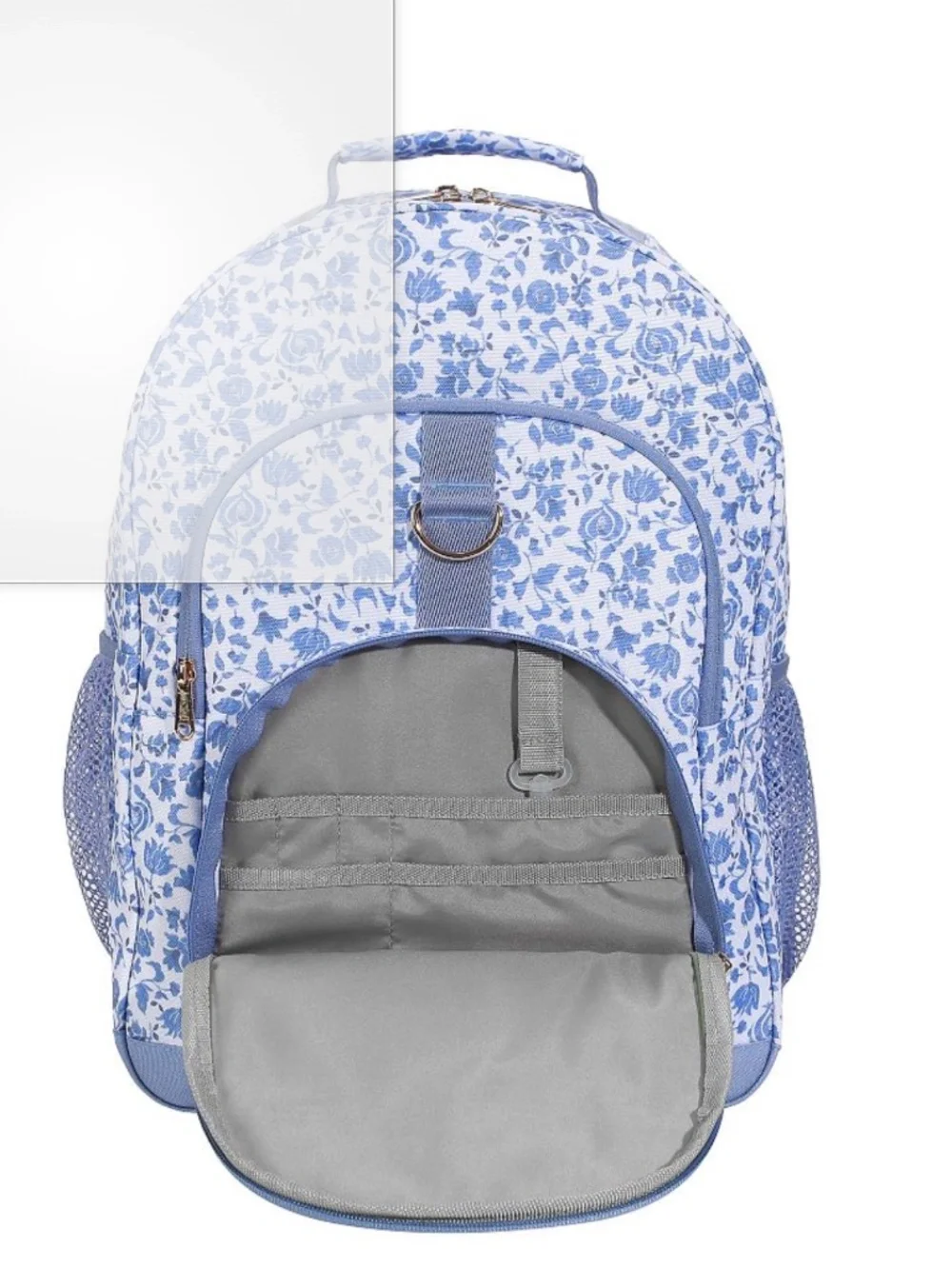 Pottery Barn Teen floral blue Gear Up Large Backpack