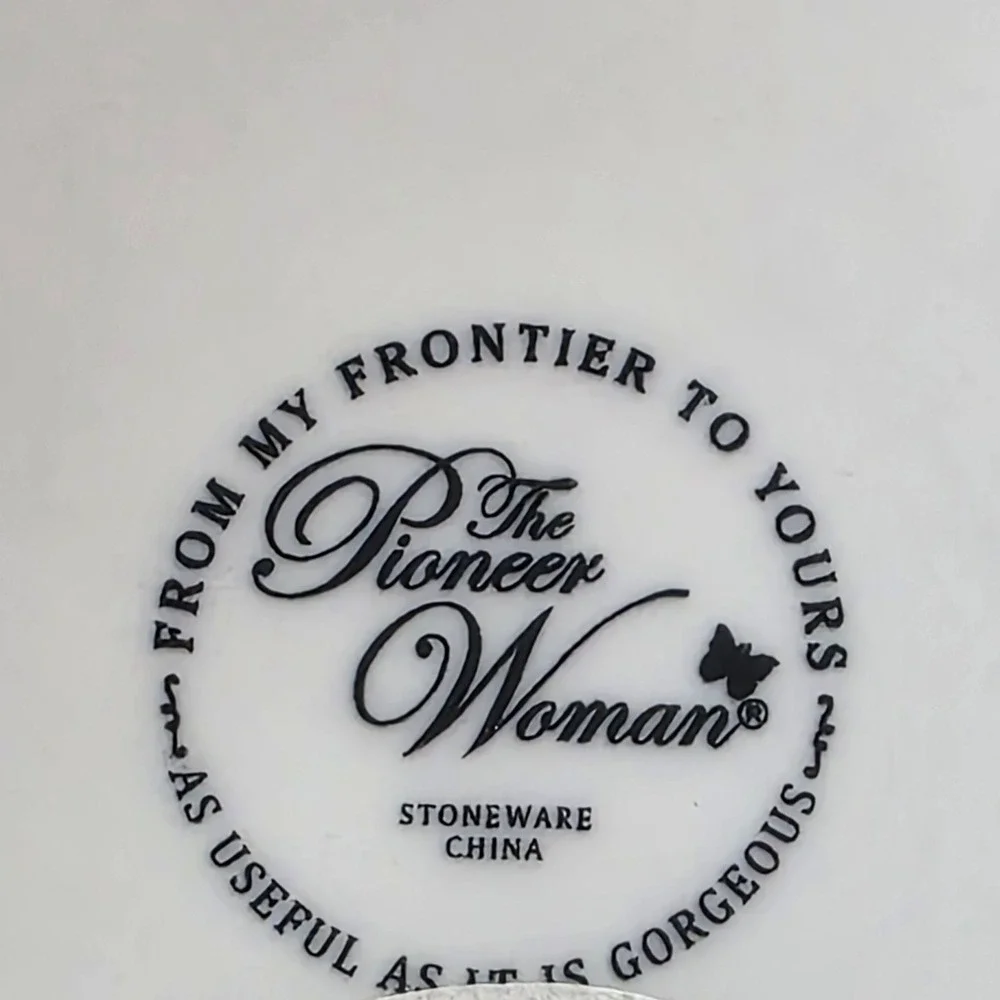 The Pioneer Woman Heritage Floral Dinner Plate, Blue Red Farmhouse Stoneware
