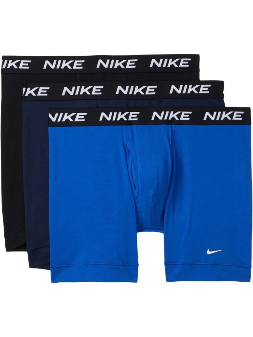 Comfortable Cotton Stretch Boxer Briefs with Fly - Men's 3-Pack Underwear Set