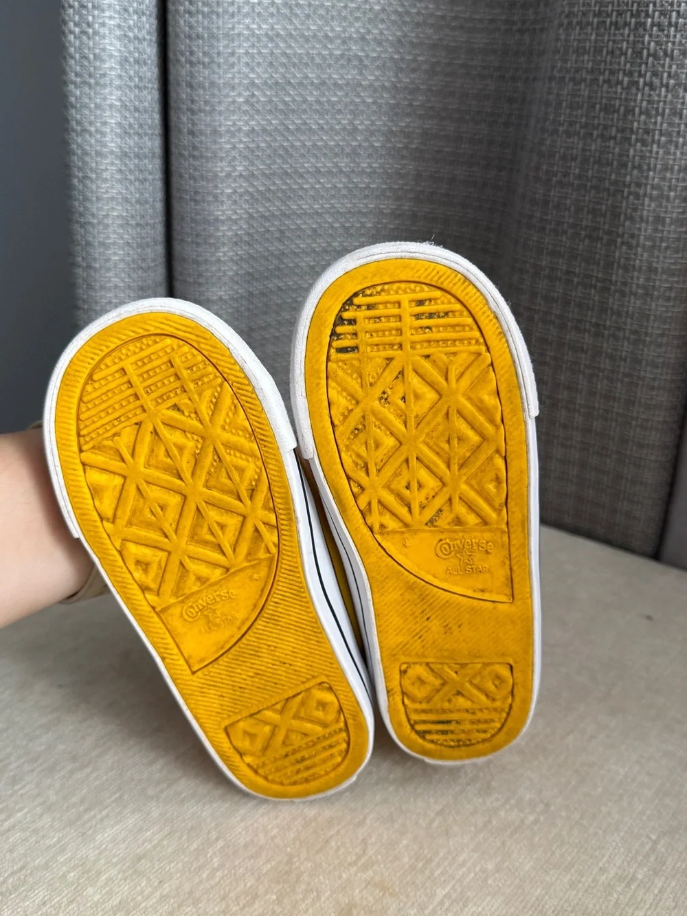 Converse Kids Yellow Canvas Slip-On Sneakers