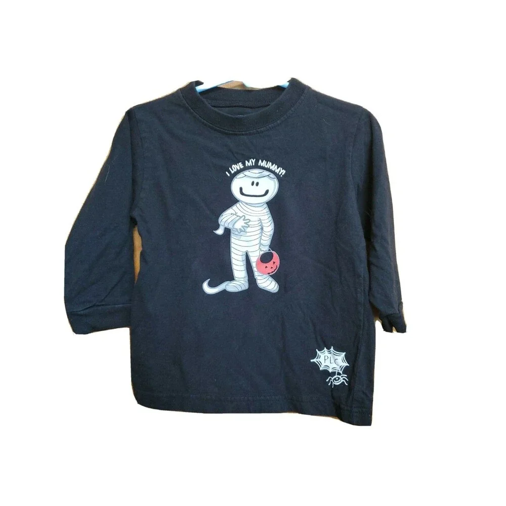 The Children's Place 24 month I Love My Mummy black long sleeve Halloween shirt