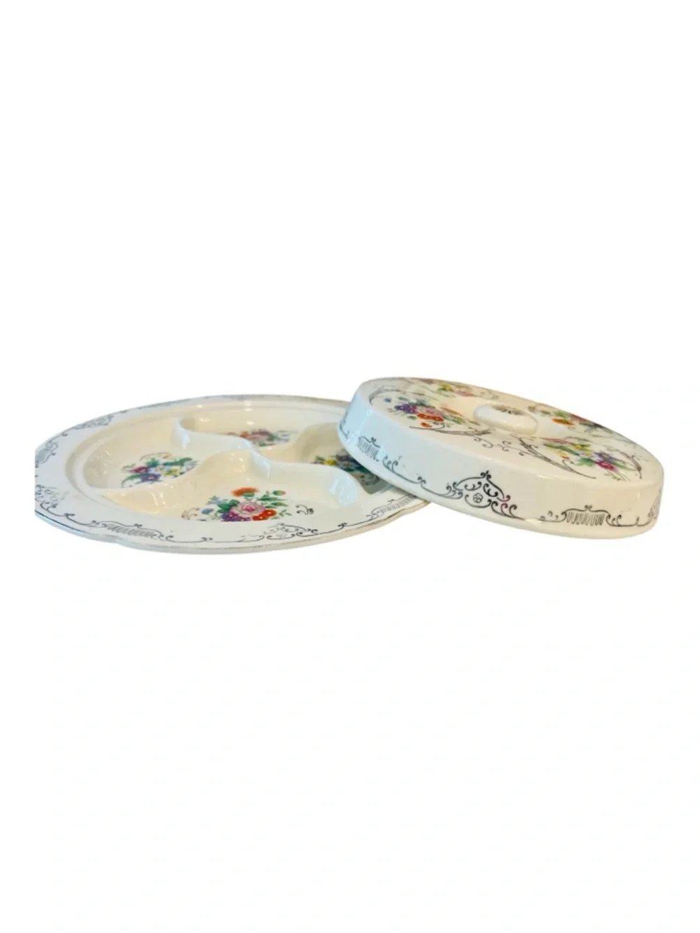 Dresden Porcelain dish features