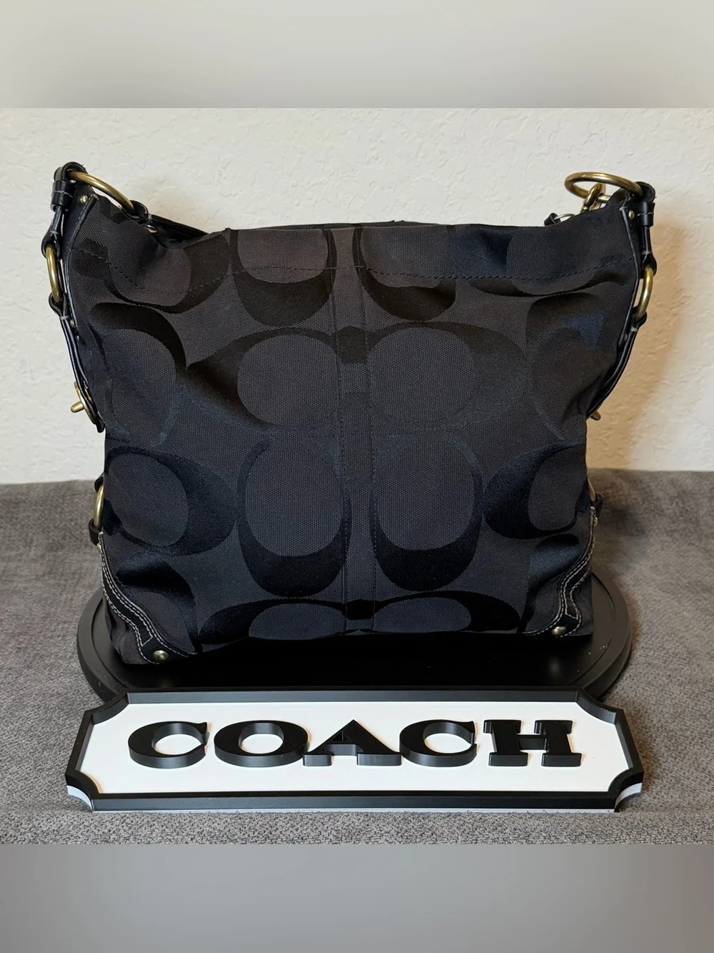 Coach Carly Large Black Hobo Bag No.F0873-10620