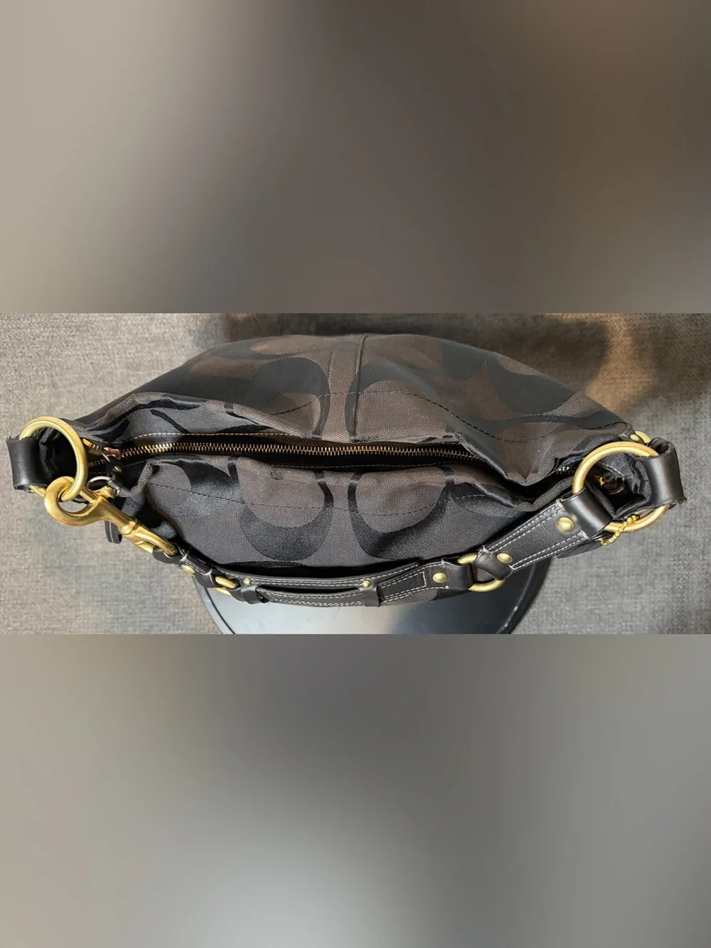 Coach Carly Large Black Hobo Bag No.F0873-10620