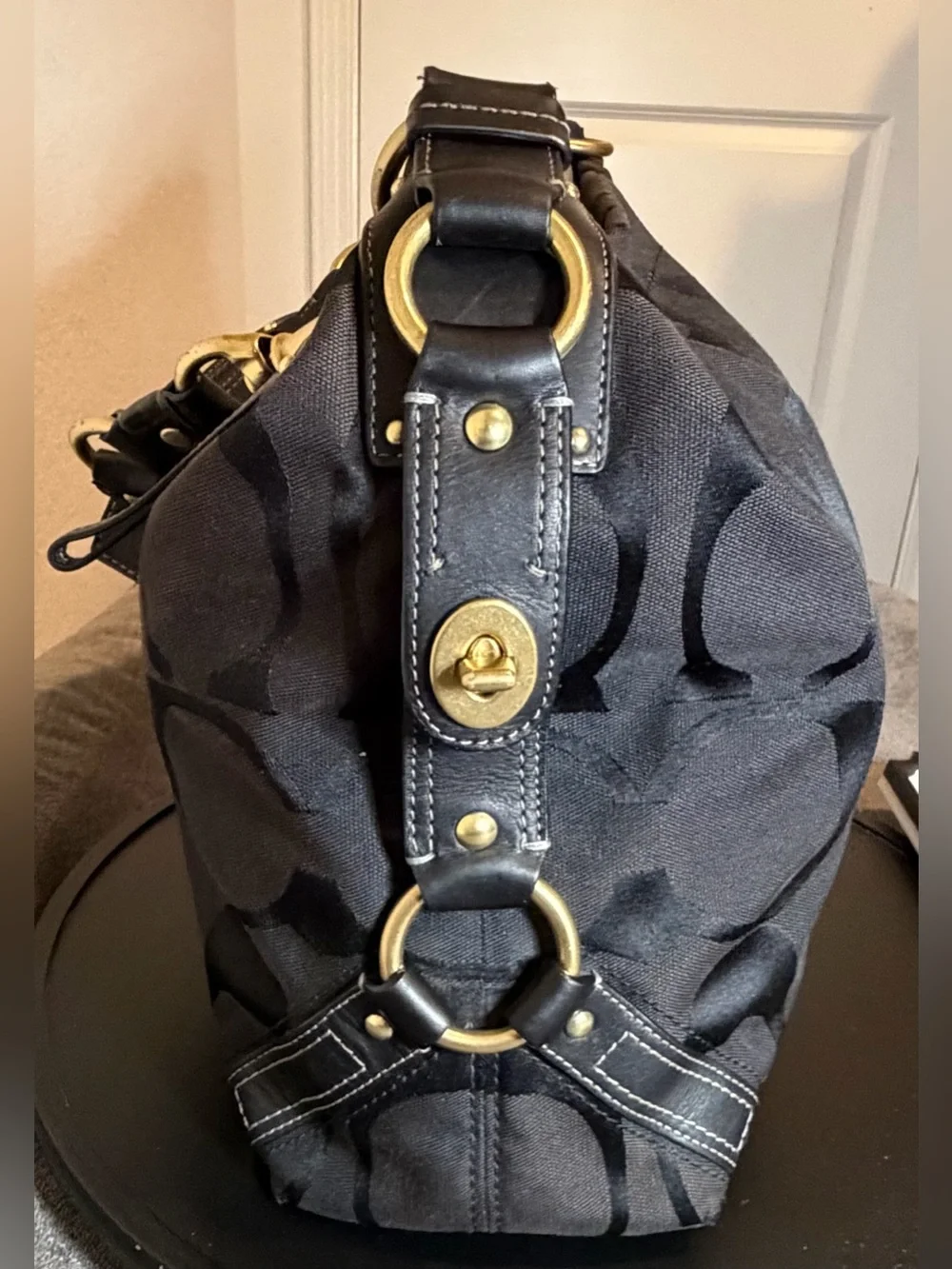 Coach Carly Large Black Hobo Bag No.F0873-10620