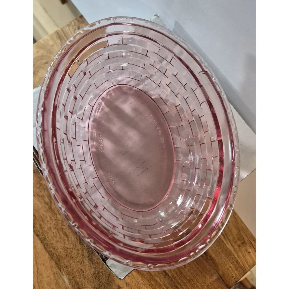 Longaberger Pink Glass Hen On Nest Covered Dish Basket Candy Box w/ Original Box