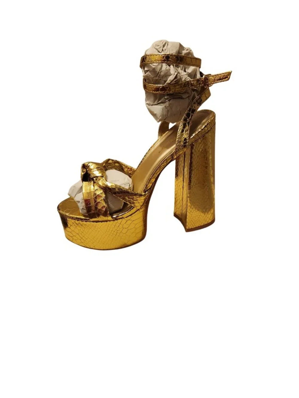 Public Desire sandal gold metallic